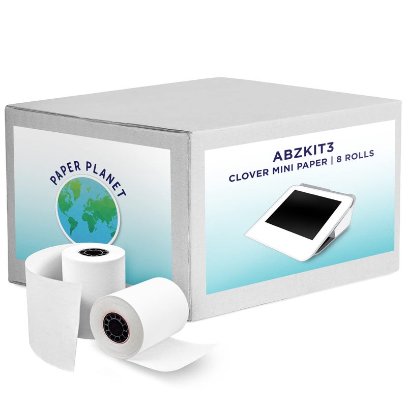PaperPlanet Thermal Paper for Clover Mini by Paper Planet | C200, C300, C301, C302, C305 | 8 Rolls - Image 1